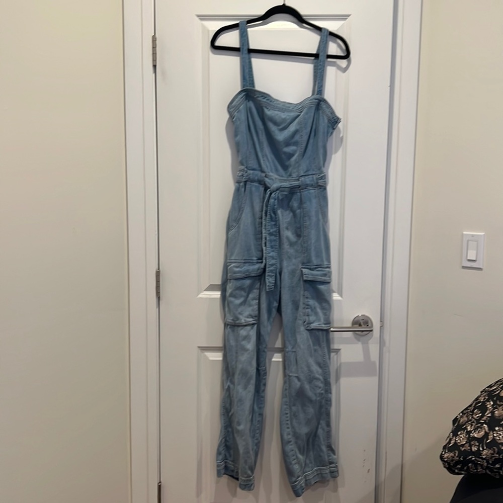 Free People Denim Jumpsuit